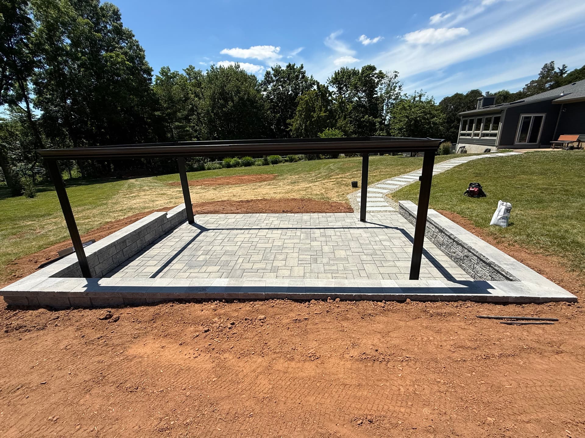 Gallery photos for Techo-Bloc Patio and Pergola Base Build in Lebanon NJ: Image #2