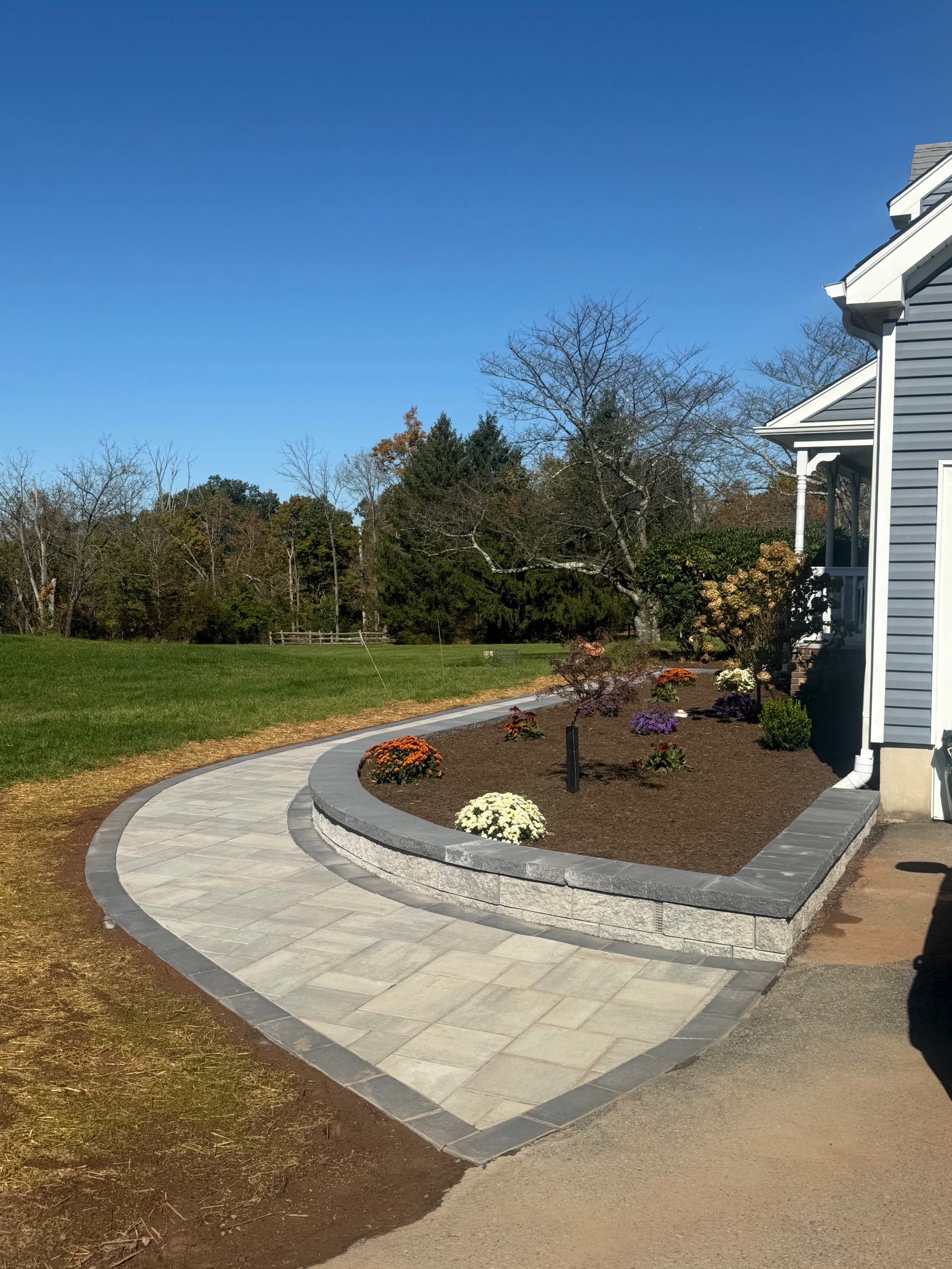 Gallery photos for Techo-Bloc Paver Walkway and Garden Wall Front Entry Upgrade: Image #1