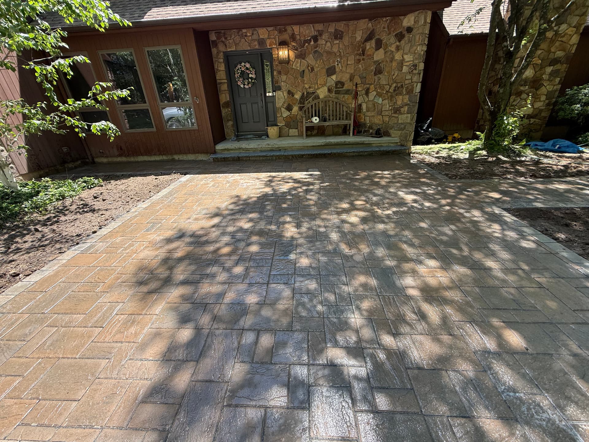 Gallery photos for Techo-Bloc Paver Walkway and Front Entry Install in Flemington NJ: Image #1