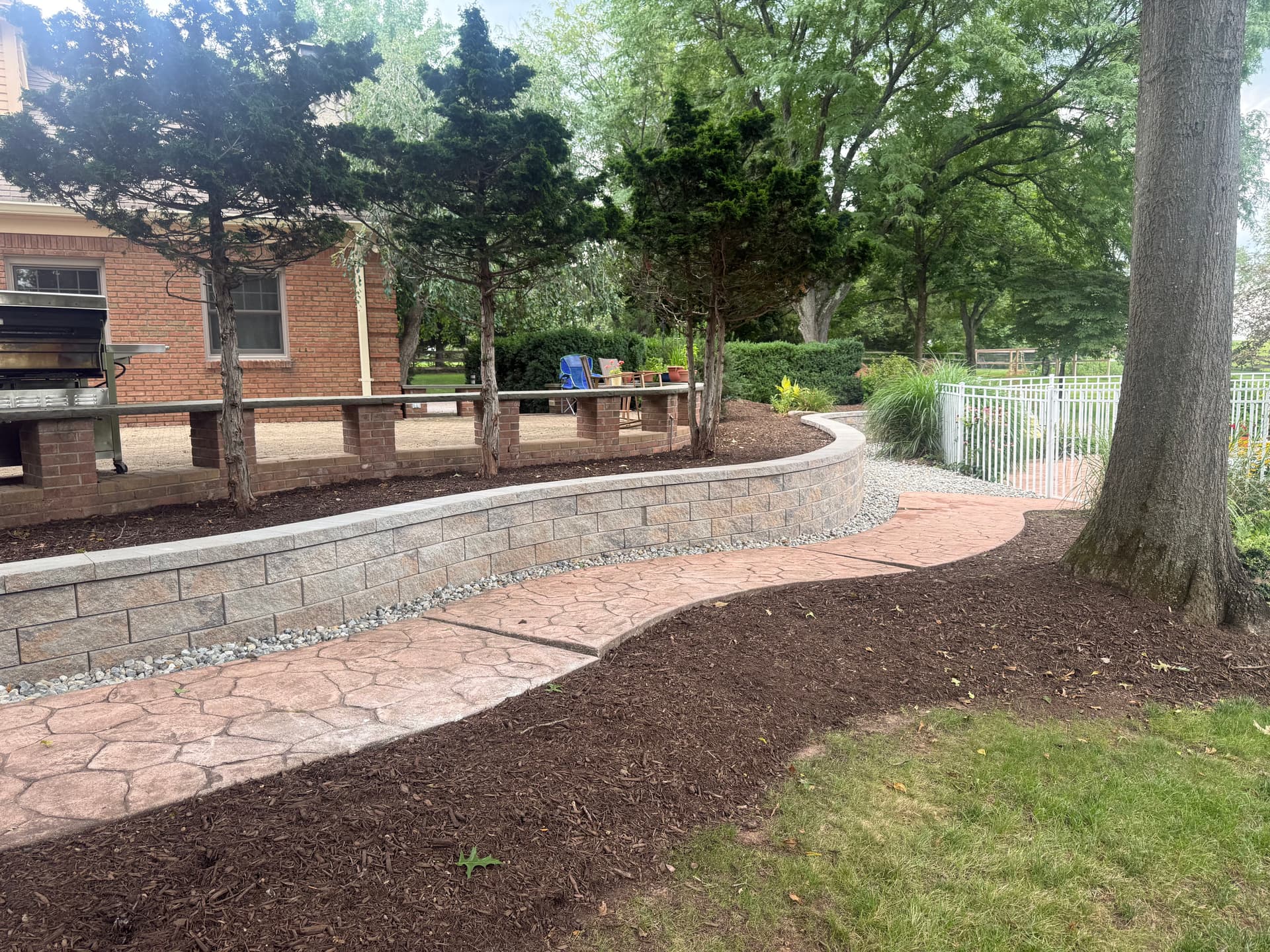 Gallery photos for Retaining Wall and Landscape Cleanup in Branchburg NJ: Image #2