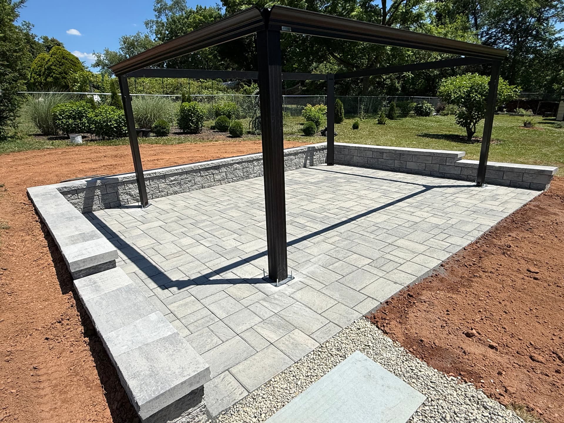 Gallery photos for Techo-Bloc Patio and Pergola Base Build in Lebanon NJ: Image #1