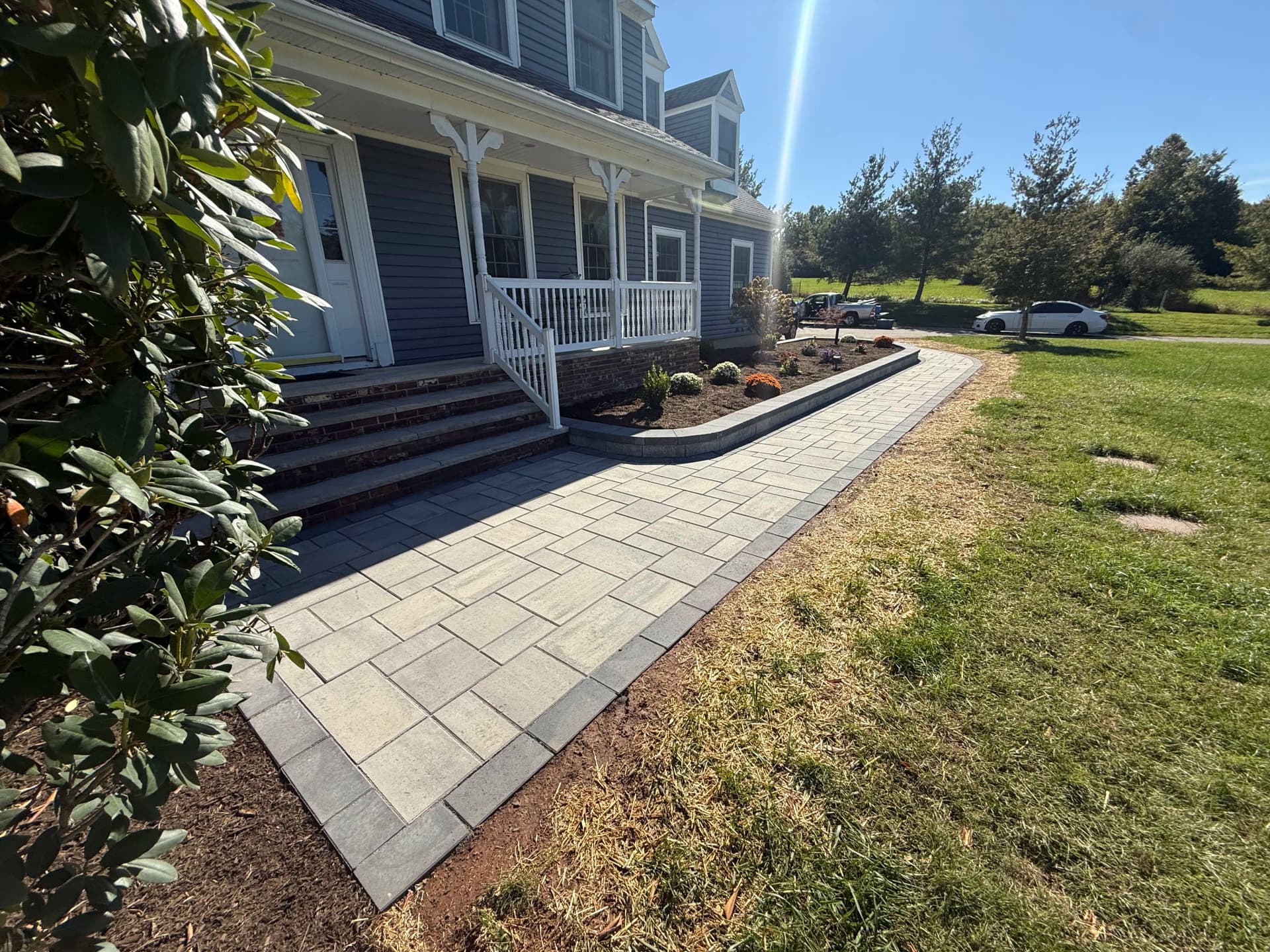 Techo-Bloc Paver Walkway and Garden Wall Front Entry Upgrade image
