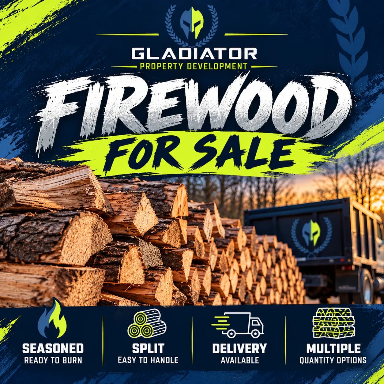 Seasoned Split Firewood for Sale with Delivery Available image