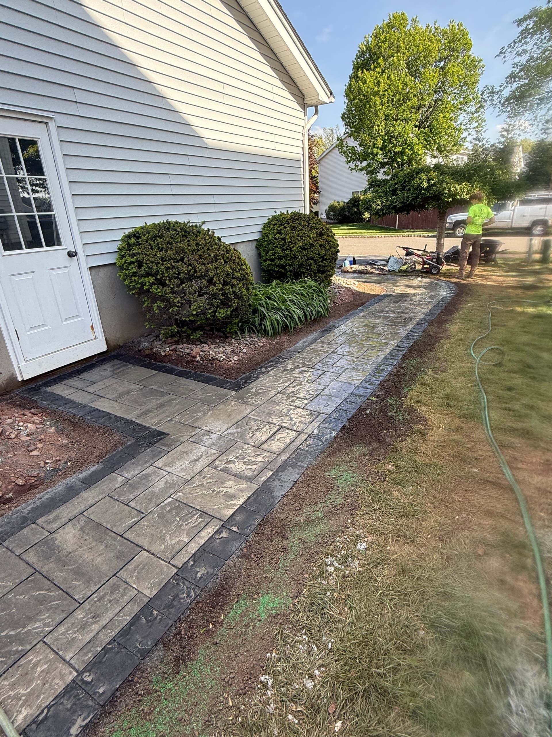 Gallery photos for Techo-Bloc Paver Patio and Fire Pit Build in Hillsborough: Image #2