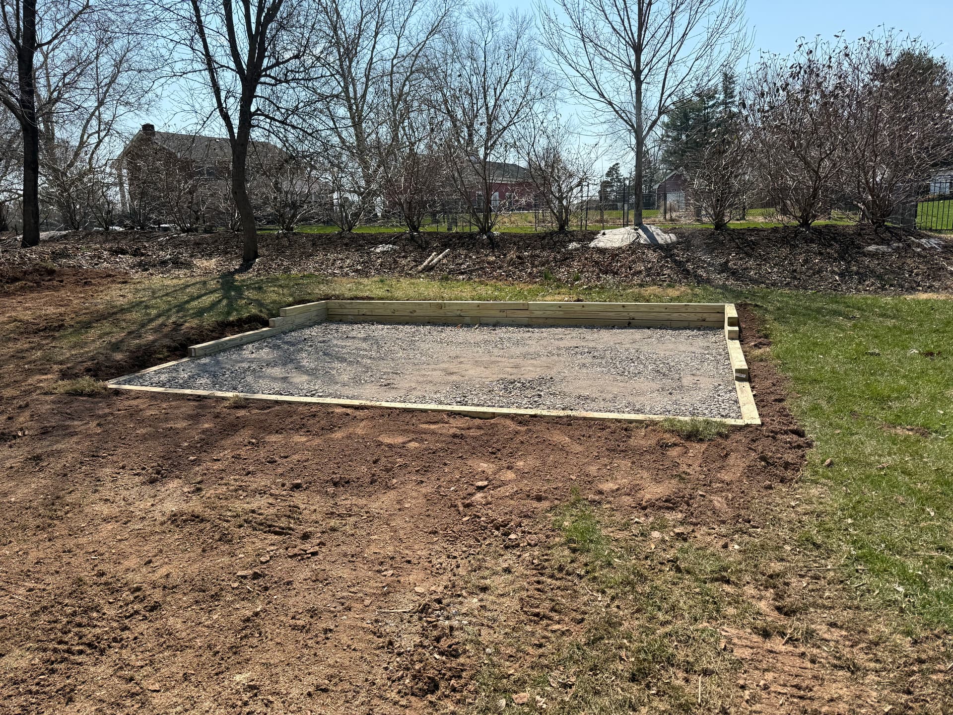 Gallery photos for Mulch and Shed Pad Installation in Branchburg NJ: Image #2