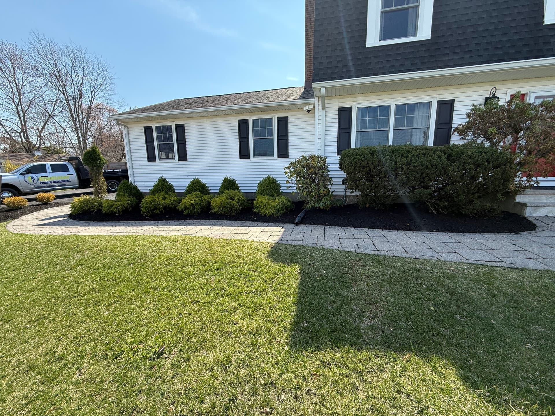 Gallery photos for Mulch and Shed Pad Installation in Branchburg NJ: Image #1